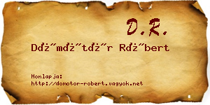 Dömötör Róbert névjegykártya