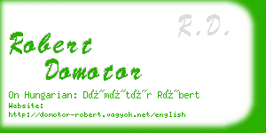 robert domotor business card